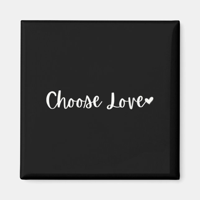 Aimant Womens Choose Love Motivational Mantra V-neck  (Devant)