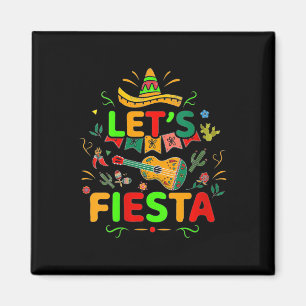 Aimant Womens Cinco De Mayo Guitare Mexicaine Cactus Lit