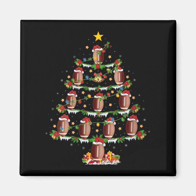 Aimant Womens Football Christmas Tree Lights Srts Player  (Devant)