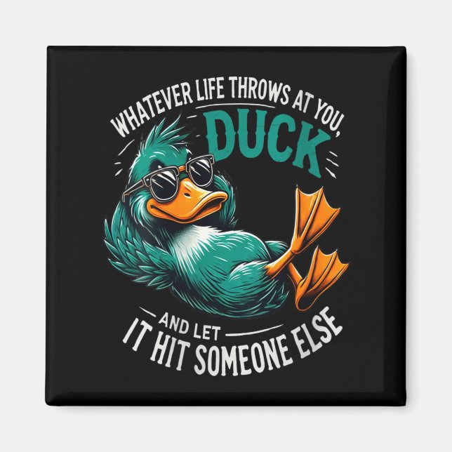 Aimant Womens Funny Duck Graphic Tees Men Women Teens Fun (Devant)