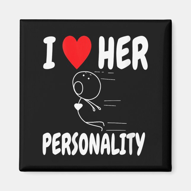 Aimant Women's Funny Valentine's Day Couple Matching I Lo (Devant)