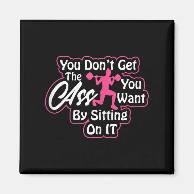 Aimant Womens Glutes Workout Day Insrational Motivational (Devant)