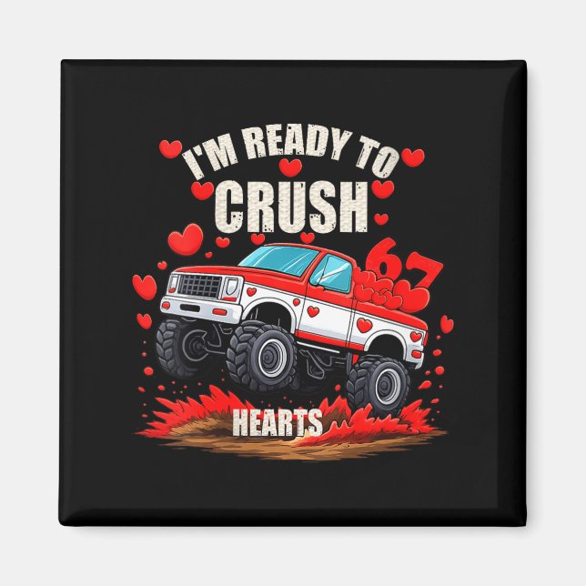 Aimant Women's I'm Ready To Crush 6 7 Hearts Truck Funny  (Devant)