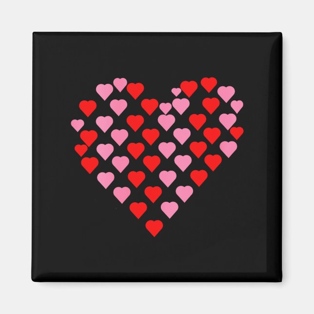 Aimant Women's Nk And Red Hearts Lovers Funny Valentine’s (Devant)