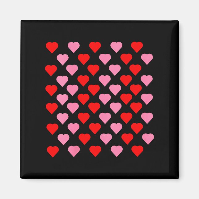 Aimant Women's Nk And Red Hearts Lovers Funny Valentine’s (Devant)