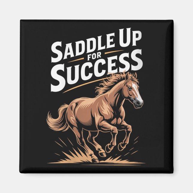 Aimant Womens Saddle Up For Success Motivational Horse Ri (Devant)