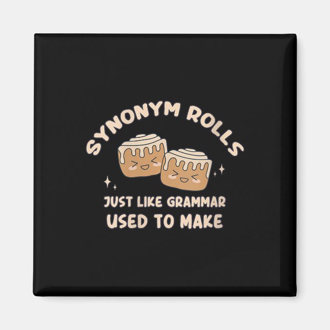 Aimant Womens Synonym Rolls Blague Cinnamon Rolls Grammai (Devant)