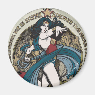 Aimant Wonder Woman Art Nouveau Panel