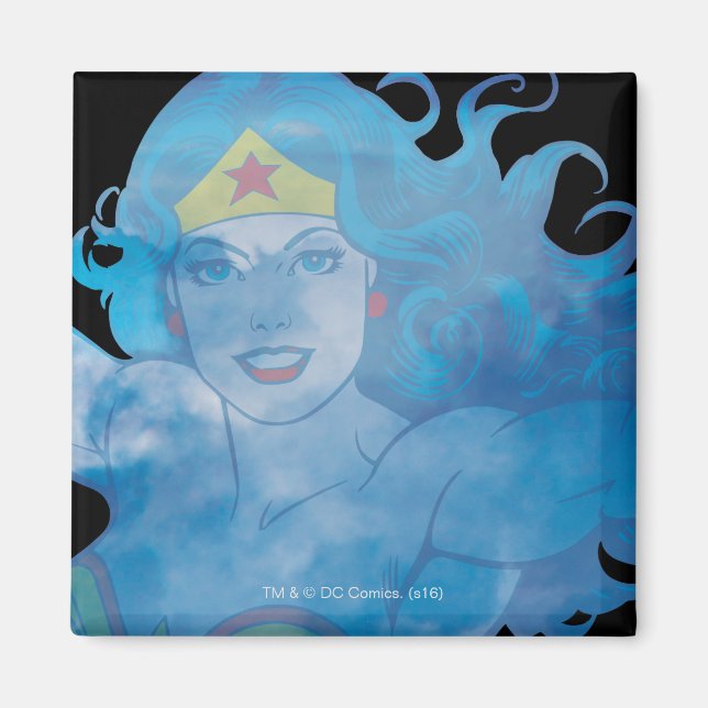 Aimant Wonder Woman Ciel bleu Silhouette (Devant)