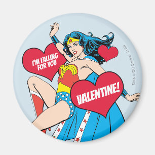 Aimant Wonder Woman Je vais tomber pour vous Valentine