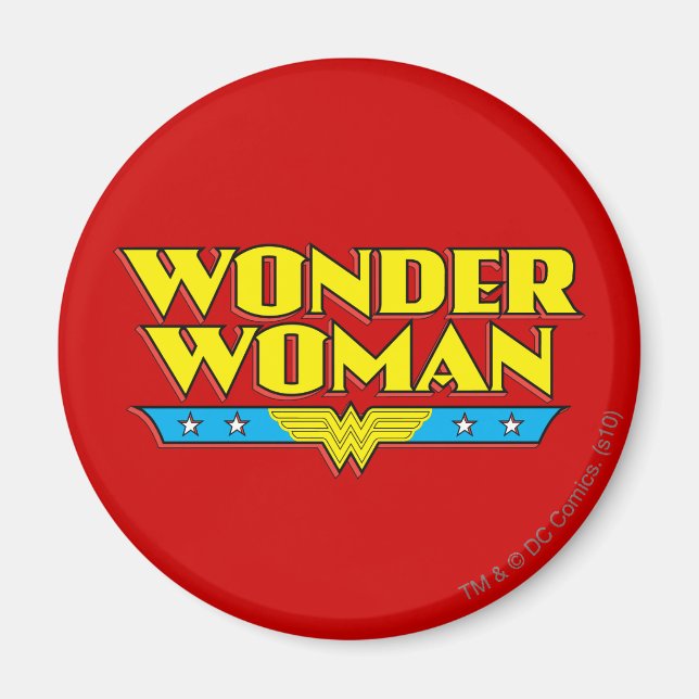 Aimant Wonder Woman Nom et logo (Devant)