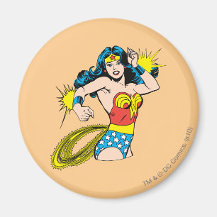 Aimant Wonder Woman Twist avec des menottes brillantes