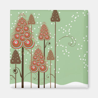Aimant Wonderland Neige Simultanique Arbres de Noël