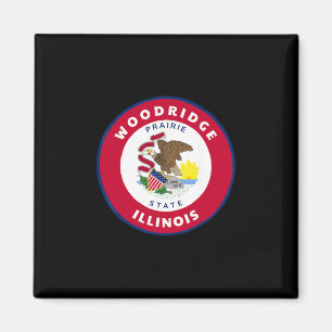 Aimant Woodridge Illinois Il Drapeau Dge Médaillon Souven