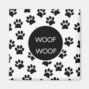 Aimant Woof Woof Paw Prints