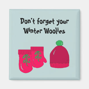 Aimant Woolies d'hiver - Mittens et Toque