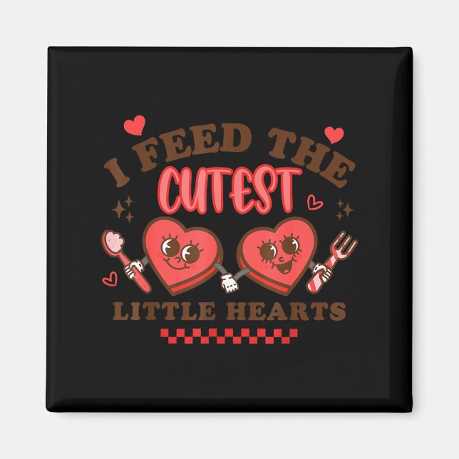 Aimant Work Of Heart School Lunch Lady Cafeteria Worker V (Devant)