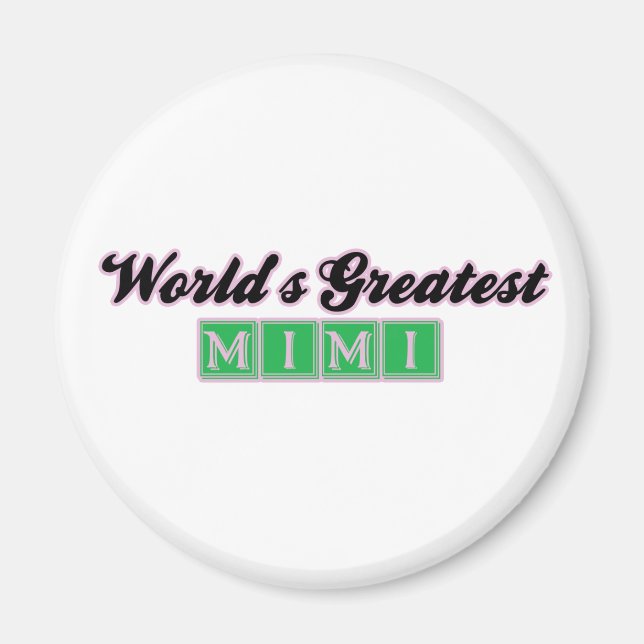 Aimant World&apos ; s Meilleur Mimi (Vert) (Devant)