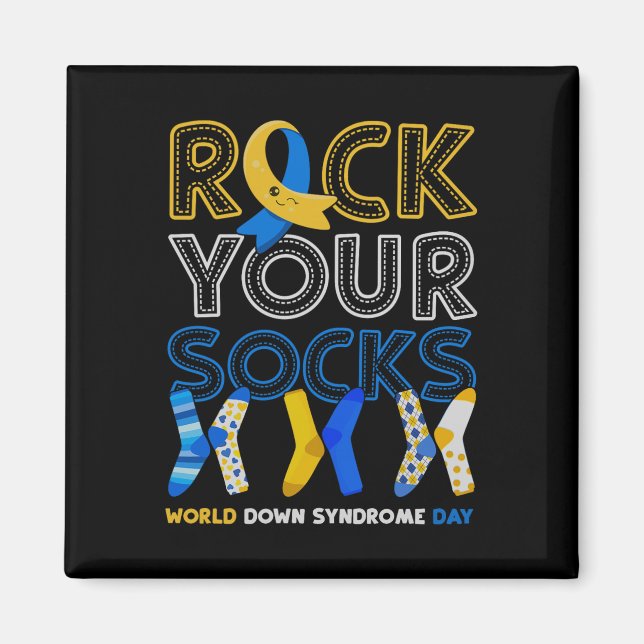 Aimant World Down Syndrome Day Faites connaître vos chaus (Devant)