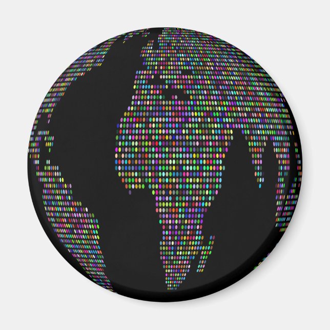 Aimant world earth planet globe (Devant)