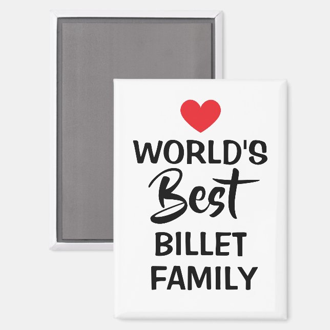 Aimant World's Best Billet Family Decorative (Recto/Verso)