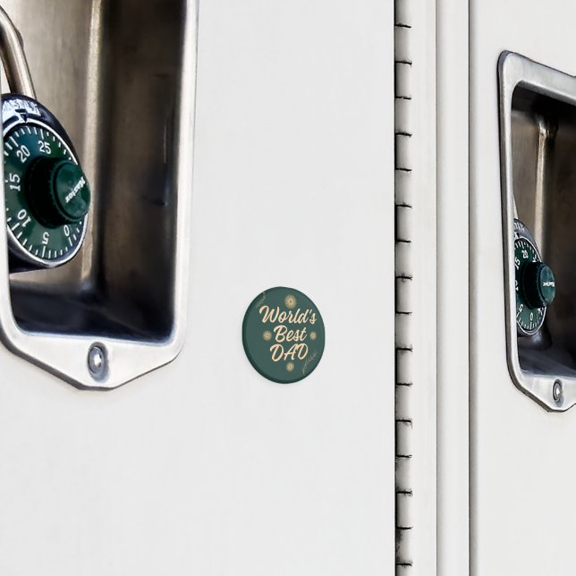 Aimant World's Best Dad  Simple Typography Fathers (In situ (casier))