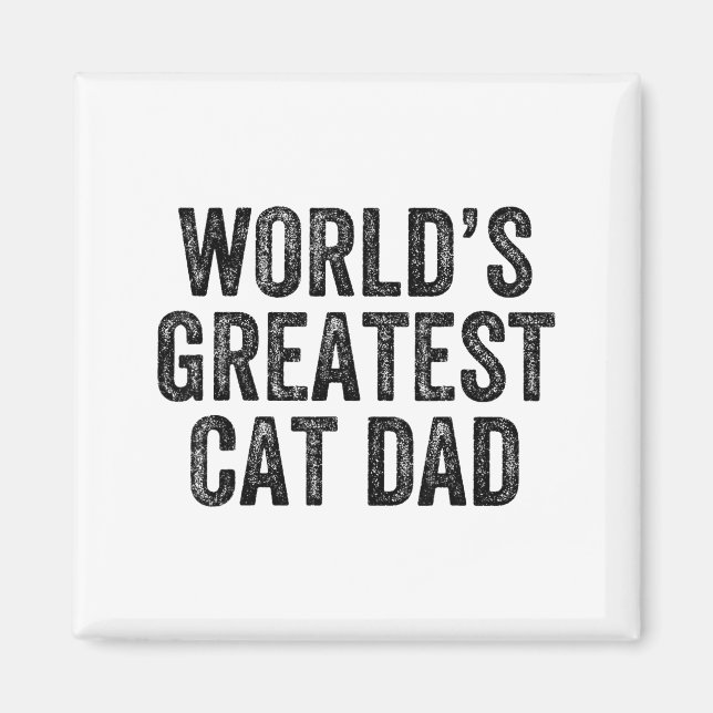Aimant World's Greatest Cat Dad Funny Dad Joke Father's D (Devant)