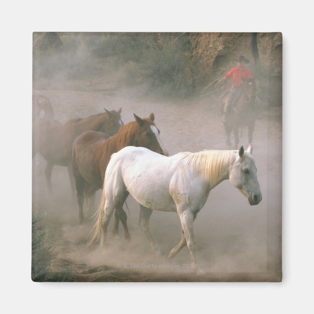 Aimant Wrangler avec des chevaux (Devant)