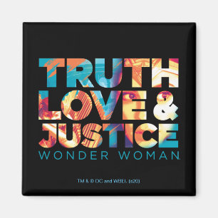 Aimant WW84 Truth Love & Justice Wonder Woman Cutout