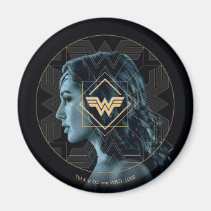 Aimant WW84 Wonder Woman Logo Portrait à motifs