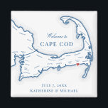 Aimant Wychmere Beach Club Destination Mariage Faveur<br><div class="desc">Commande rapide et facile ! Ces magnets de carte Cape Cod font de superbes faveurs de mariage Wychmere Beach Club à inclure dans votre Harwich Port Cape Cod destination mariage sacs d'accueil. Déplacez le coeur en cliquant sur "Editer à l'aide de l'outil de conception" sous "Personnaliser". Parfait pour tous les...</div>