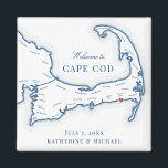 Aimant Wychmere Beach Club Destination Mariage Faveur<br><div class="desc">Commande rapide et facile ! Ces magnets de carte Cape Cod font de superbes faveurs de mariage Wychmere Beach Club à inclure dans votre Harwich Port Cape Cod destination mariage sacs d'accueil. Déplacez le coeur en cliquant sur "Editer à l'aide de l'outil de conception" sous "Personnaliser". Parfait pour tous les...</div>