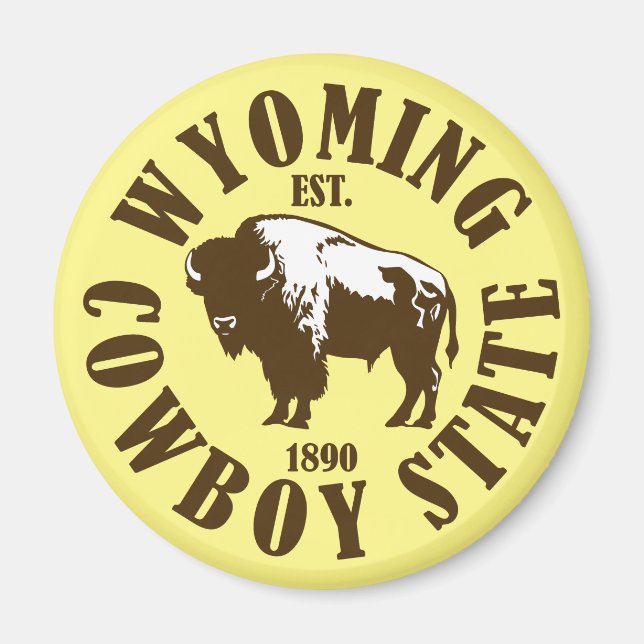 Aimant Wyoming, État Cowboy (Devant)