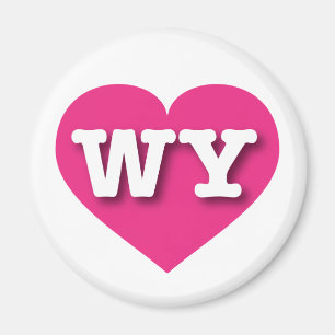 Aimant Wyoming Hot Pink Heart - Big Love