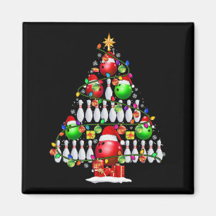 Aimant Xmas Tree Bowling Xmas Lights Père Noël Bowling Ba