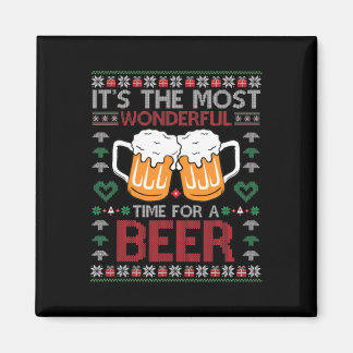 Aimant Xmas Wonderful Time For A Beer Ugly Christmas S 