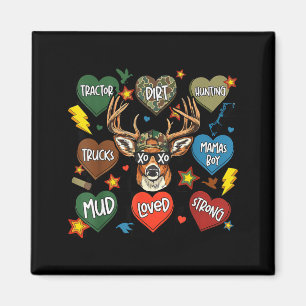 Aimant XOXO Saint-Valentin Buck Camo Cerf Rétro Chasse Ga