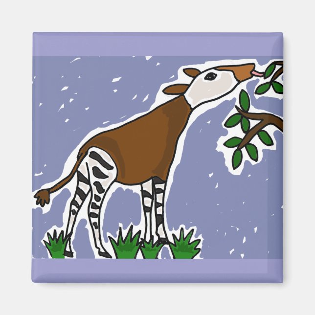 Aimant XX- Caricature d'art okapi (Devant)