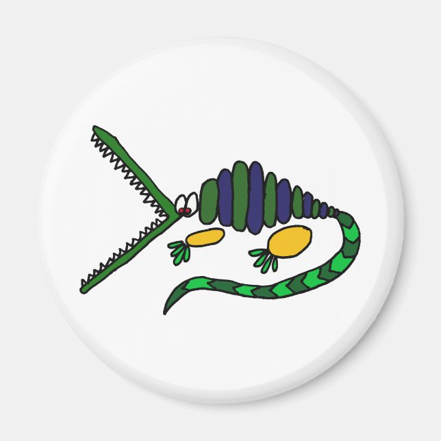 Aimant XX- Funky Crocodile Art (Devant)