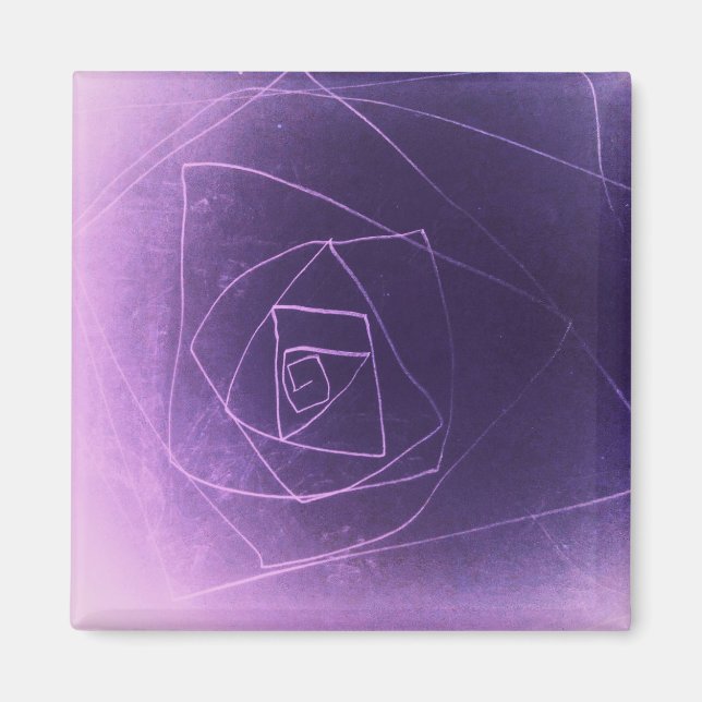 Aimant Yaie violet couleur spirituelle abstraite (Devant)