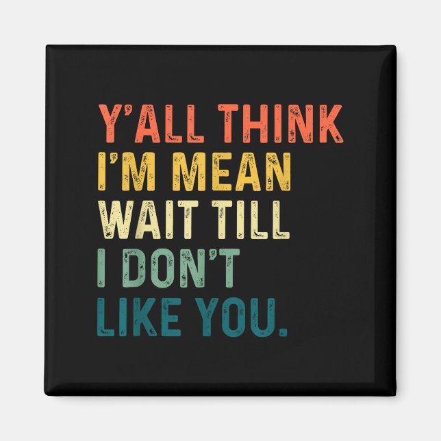 Aimant Y'all Think I'm Mean Wait Till I Don't Like You Vi (Devant)