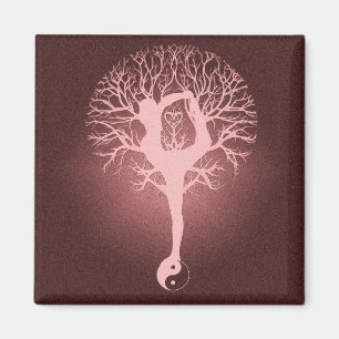 Aimant Yang de Yin, arbre de la vie, yoga, harmonie par
