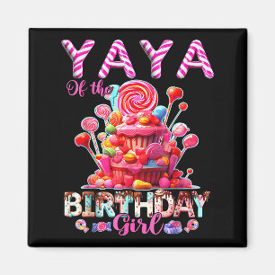 Aimant Yaya de la fille d'anniversaire bonbon sucré corre