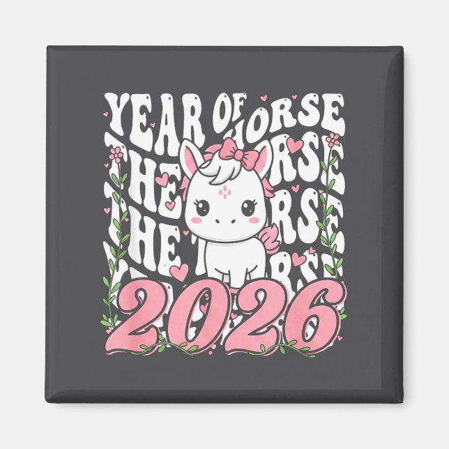 Aimant Year Of The Horse For Girls  (Devant)