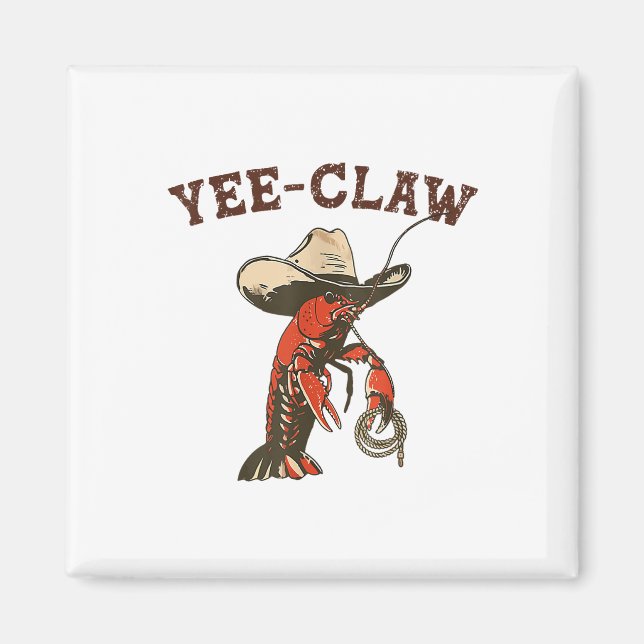 Aimant Yee Claw Funky Crawfish Festival de fruits de mer  (Devant)