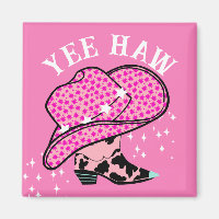 Yee Haw Pink Cowgirl Rodeo Casquette Boot