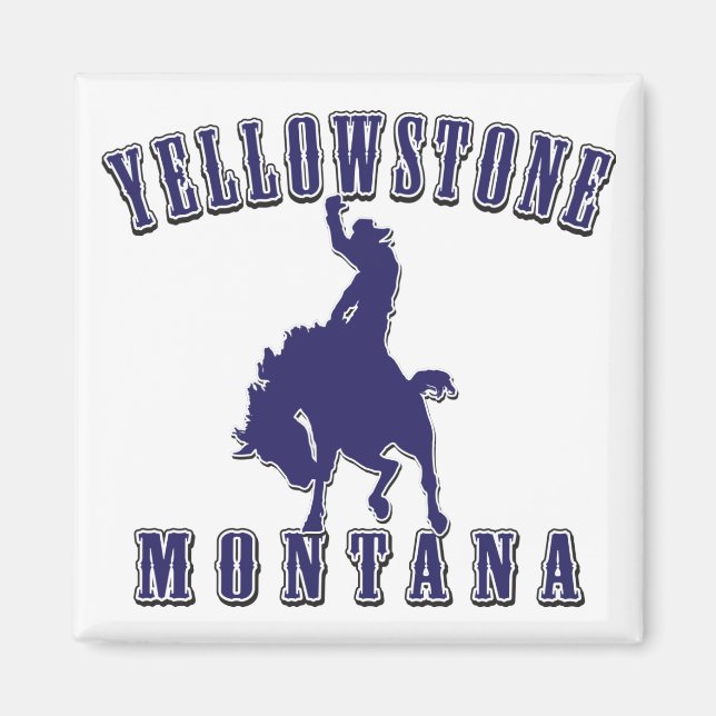 Aimant Yellowstone-Cowboy-Blue (Devant)