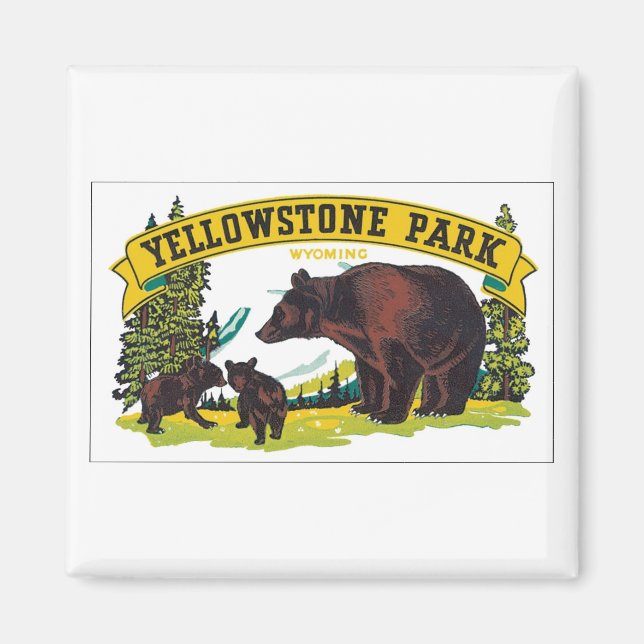 Aimant Yellowstone Park, Wyoming (Devant)