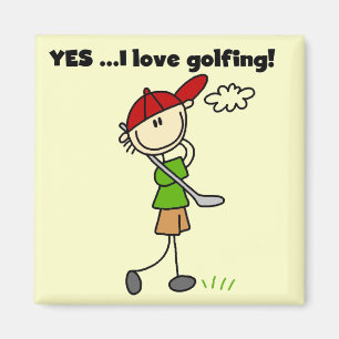 Aimant YES I Love Golf Tshirts et cadeaux