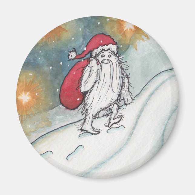 Aimant Yeti Père Noël (Devant)